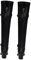 Ipetboom 1 Paio Stivale Donna Autunno Inverno stivale con alto scarpe da donna stivale da donna tacchi lungo stivali alla coscia stivali per signora Materiale suola: gomma Black