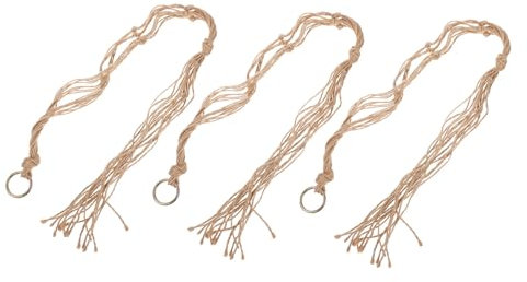 UPKOCH 3piezas Bolsa para Macetas Colgantes Mano De Algodón Colgador De Plantas para Jardín Terraza