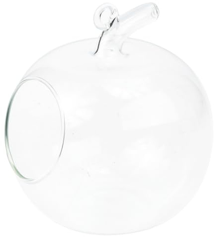 Alipis Glass Fruit-shaped Decorative Bottle, Landscape Container for Small Flowers and Green Leaves, DIY Plants Micro Terrarium, Modern Vase for Balcony and Patio Decor