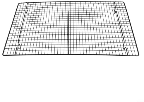 For Kitchen Cooling Rack for Baking Cakes and Grilling Meats, Metal Grid Tray with Full Sides for Controlled Airflow and Faster Cooking (46x26cm)