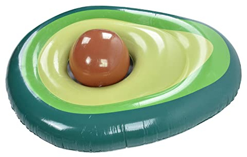 Avocado Pool Float, aufblasbare Poolliege, Floß, Dickes PVC-Material, schwimmender Stuhl für Strand, Pool, Party, Sommerspaß mit Ball, 160 x 125 cm