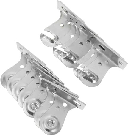 Lurrose Support Métallique Extérieur pour Store Enrouleur avec 8 Paires de Supports à Ressort et Vis, Quincaillerie de Fixation Robuste pour Volet Roulant, Montage Rapide,
