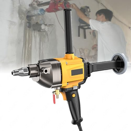 Handheld Hole Drilling Machine, 2000W Brushless Water Drill with Water Pump and Drill Bits, 3-Speed Adjustment, Max Drilling Diameter 160mm