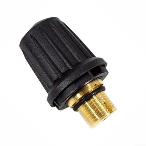 Brass Steam Cleaner Tank Cap for Karcher SC1 SC2 SC2D CTK10, Safety Valve Cover with Superior Sealing, Rust Resistant Metal Lid, Easy Install Gold Black 85x23.8mm