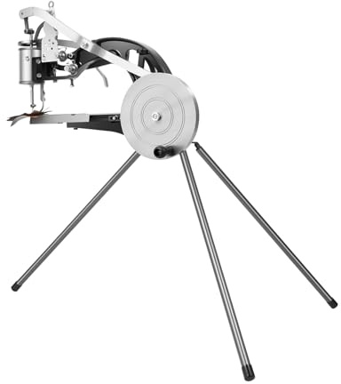 Handkurbel Leder Nähmaschine 6-Lager, Professionelle Dickstoff Nähmaschine für Leder Gummi Leinwand Schuhe Zelte, Max 6mm Stichlänge