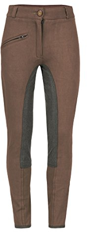 MS-Trachten Kinder Reithose braun Vollbesatz schwarz (134)