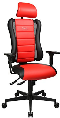 TOPSTAR SITNESS RS Gamingstuhl schwarz/rot | Made in Germany | Ergonomisch | höhenverstellbar | Geprüfte Sicherheit nach GS-Intertek
