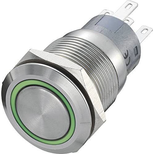 TRU Components LAS1-AGQ-11E/R-G 702462 Vandalismus-Schutzschalter, 250 V/AC, 5 A, 1 x Aus/(On), IP67, Erinnerungsfunktion, 1 Stück