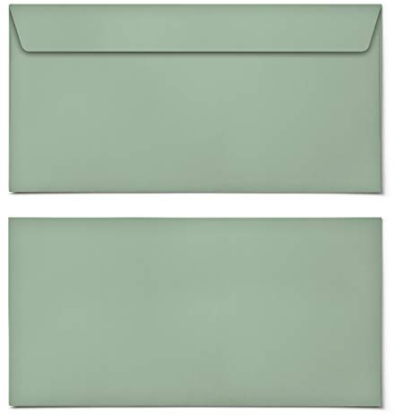 (20 x) Briefumschläge DIN-Lang - Grün Briefumschlag Kuvert Briefkuvert Umschlag
