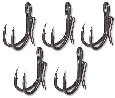 Black Cat Ghost Zwillingshaken DG - 5 Wallerhaken, Größe:3/0