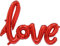 Carpeta Folienballon * Love in ROT * als Deko zum Geburtstag, Valentinstag und zur Hochzeit | 73x59cm | Motto Party Dekoration Luftballon