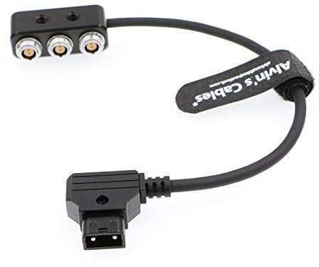 Alvin's Cables 1 bis 3 Mini Power Splitter Box Kabel D-Tap Stecker Movi Pro AUX Port auf 3 2 Pin Buchse für ARRI RED Kameras Teradek