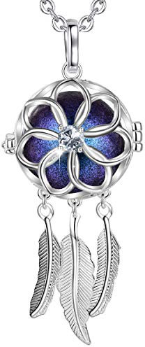 AEONSLOVE Collier Bola de Grossesse Attrape Reve Collier Femme Enceinte avec Mélodie Douce Bijoux Future Maman