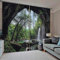 NBVGHJ Personalisieren Sie Vorhang Höhle Wasserfall Wohnzimmer Schlafzimmer Foto Vorhänge 3D Einfache Pink Blackout Vorhang Dekoration (B) 220 × (H) 230 cm