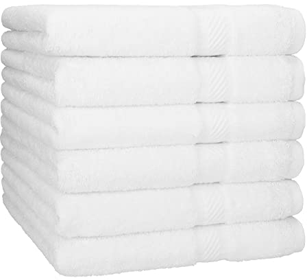 Betz 6 Stück Duschtücher Set Badetuch Duschtuch Palermo Größe 70x140 cm 100% Baumwolle Farbe Weiß