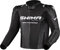 SHIMA STR 2.0 Giacca da moto - Pelle, giacca sportiva con protezioni per schiena, gomiti, spalle, pelle traforata, per tuta 2 pezzi (Nero, 58)