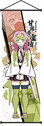 Demon Slayer Poster, Anime Demon Slayer Poster Wall Art – Demon Slayer Wall Scroll, 79,5 x 24,8 cm Canvas Hanging Paintings Wall Art Decor for Home Dorm Office (Kanroji Mitsuri)