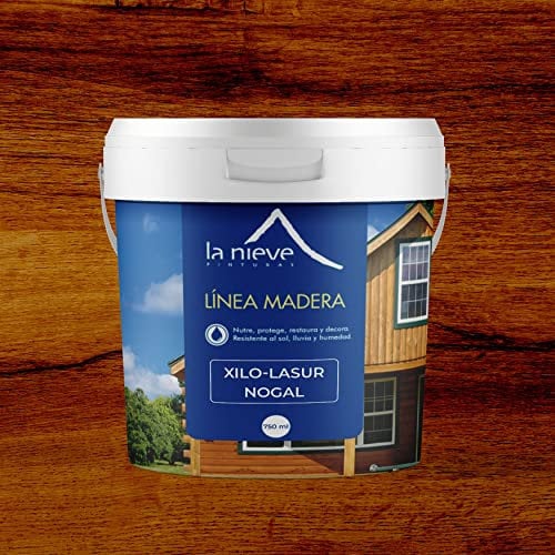 Barniz protección acrílico madera Xilo-Lasur interior y exterior (750 mililitros, Nogal)