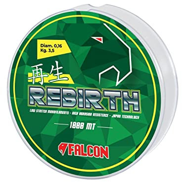 FALCON FILO DA PESCA REBIRTH LOW STRETCH, NYLON, 200/300/1000 MT (1000MT, 0,18mm/4,1kg)