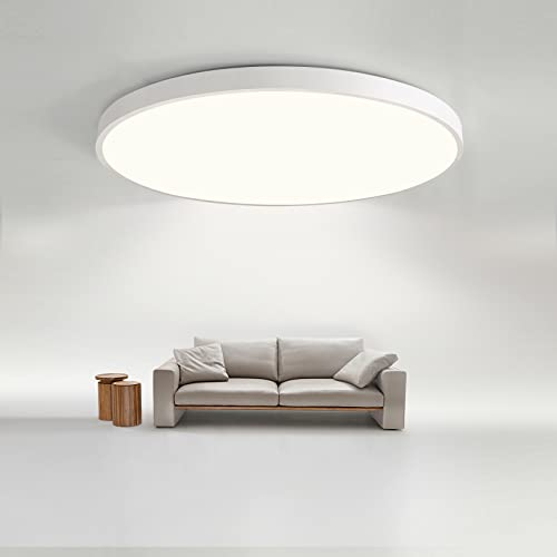 JDONG LED Deckenleuchte 24W 2000LM Flach Rund Weiß Deckenlampe Modern Warmweiß 3000KLampe für Schlafzimmer Küche Keller Balkon Büro Wohnzimmer Ø30x4CM