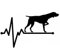 MACMRD Auto Aufkleber 15,4 cm * 9,8 cm Persönlichkeit Jagdhund Jagd Herzschlag Vinyl Schwarz/Silber Auto Aufkleber