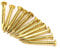 Goldene Nägel, 100 Stück Messing Rundkopfstifte Antike Kleine Nägel, für Holz Handgefertigte Fadenbilder Möbel Scharnier Hardware Zubehör Befestigungen (15mm lang)