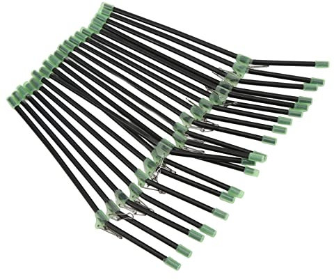 VBESTLIFE Fishing Anti Winding Booms Tube, 20Pcs Sea Fishing Anti Winding Feeder Boom with Snaps Tube Balance Connector Fish Tackle (black plastic)