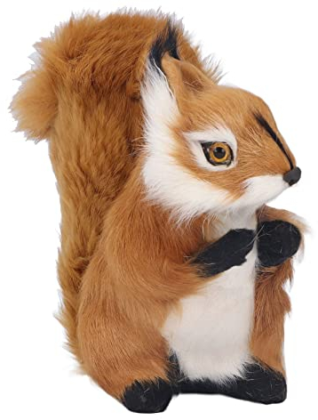 Acouto Simulation Eichhörnchen Große Niedliche Lebensechte Simulation Eichhörnchen Basteln Dekorationen Gartenverzierung Kuscheltiere & Teddybären