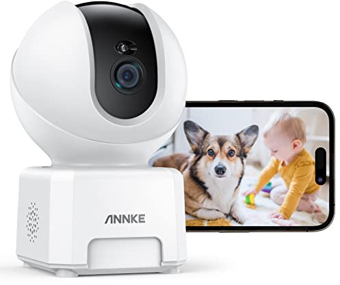 ANNKE 4MP HD Indoor Security Camera, Crater Pro WiFi Camera for Home Security, 2.4/5 GHz Wi-Fi, 2-Way Audio, Auto Tracking, Smart Person/Pet Detection, Baby Monitor/Pet/Elder Monitor-MIPC App