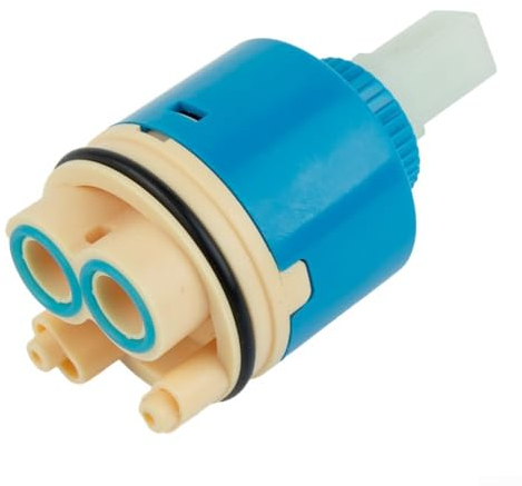 Jayruit Langlebige Hebelarmatur, Keramikkartusche, Duschbadreparatur, verhindert Wasseraustritt, Ersatz-Filterelement, 35 mm/40 mm, Keramik + Kunststoff (hohe Füße 40)