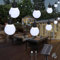 Tacobey Solar Lichterkette Außen Weiß Mit 20 G40 Glühbirnen - 10M 100 LED Solar Lichterkette Aussen Garten, USB Aufladbar, 8 Mode, Wetterfest, für Outdoor Garten Terrasse Balkon Deko