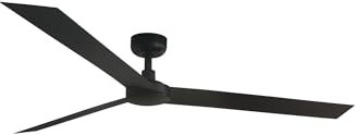 Ventilateur de plafond CRUISER XL acier, aluminium noir mat H: 23,2cm Ø160cm