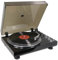 Plattenspieler Vintage-Plattenspieler für Vinyl-Schallplatten, Riemengetriebener Plattenspieler, Vorverstärker, 33 oder 45 RPM, RCA Line Lp Vinyl-Player für Sound, Aluminium-Teller, Schwarz