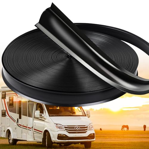 RVRAYS Wohnmobil-Zierleisten-Einsatz, Wohnmobil-Wetterabisolierung außen, UV-beständige Vinyl-Fensterverkleidung, RV-Eckleiste, langlebiger Wohnmobil-Formeinsatz, schützt die Außenseite des Wohnmobils