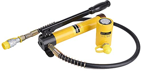 NDNCZDHC 10T 50mm Hub Kurzer Hydraulischer Wagenheber Manuelle Hydraulikpumpe Hydraulisches Hebewerkzeug Für Die Autoreparatur