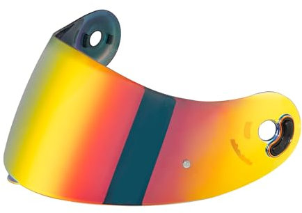 Helmvisier für Nolan X-803 X-802 X-702 X-661 X603,Motorradhelm Visier,Motorrad Windschutz Helm Objektiv Visier (Chrom Rot)