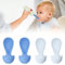 SIVZUMO Quetschies Löffel, 4 Pack Silikon Baby Quetschie Babylöffel Squeeze Feeder Löffelaufsatz für Quetschbeutel, Quetschie Löffel, 4 Farben