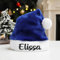 Zhongzhi Weihnachtsmütze, personalisierbarer Name, Weihnachtsmannmütze, personalisierter Name, Weihnachtsdekoration, Blau