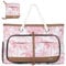 Lekespring Strandtasche Damen Groß mit Reißverschluss, Vielseitiger Damen Shopper Badetasche Saunatasche Reisetasche Tote Bag für Strand Reisen Einkaufen Sport u.Arbeit (Tropischer Druck)