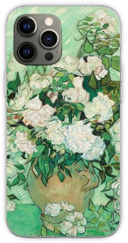 Jorsoery Phone Case Compatible with iPhone 14 Van Gogh Roses 1890 Flower Protective Shockproof Silicone Phone Cover