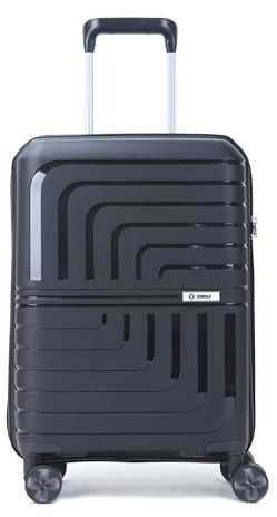 Mixibaby Gorilla Hartschalen Koffer Trolley Reisekoffer Rollkoffer Handgepäck mit 4 Zwillingsrollen, Farbe:Schwarz PP23