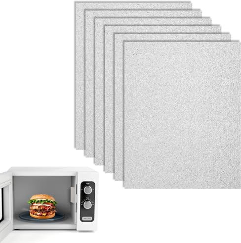 simarro 6 PCS Waveguide Cover Mica Plates Sheets Replacement, Universal Mica Sheet for Microwave Free Cutting for Compatible with Microwaves Repairing Part(150 X 120mm)