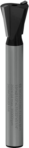 Bosch 1x PRO Zinkenfräser, W 15°, S 1/4 | für Weichholz, Hartholz, Ø 12,8 mm, Professional Zubehör Oberfräsen, Kantenfräse