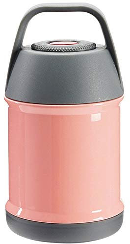 Insulated Food Container，Thermal Soup Flask， Lunch Box Adults 450Ml Vacuum Insulated Lunch Box Keep Food Warm Leakproof Containers Stainless Steel Thermal Food Jar Carriers Handle(Roze)