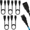 5 cavi di prolunga, alimentazione elettrica da 3,00 m, IEC C13 a C14, per PC, computer, schermo, inverter, stampante, videoproiettore ed elettrodomestici