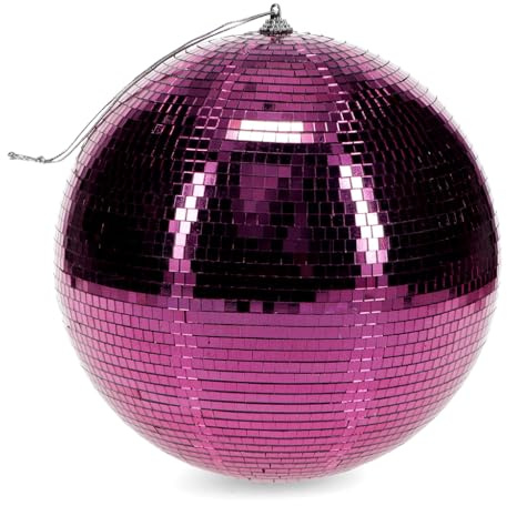 Hanging disco ball (20cm) - Pink
