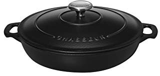 Chasseur PUC492401 Faitout rond-24 cm fonte émaillée 1.7 liters, Mat (intérieur Noir)