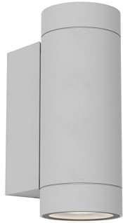 Astro Dartmouth Twin GU10 Outdoor Wall Light - IP54 Rated - (Textured Grey), GU10 LED Lamp, Designed in Britain - 1372013-3 Years Guarantee