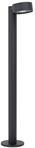 EGLO LED Außen Stehlampe Palosco, 1 flammige Außenleuchte, LED Standlampe aus verzinktem Stahl in Schwarz und Kunststoff in Transparent, LED Außenlampe warmweiß, IP44
