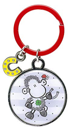 Sheepworld 46665 Schlüsselanhänger Glücksbringer, mit Charm in Hufeisen-Form, Mehrfarbig, länge ca. 6,5 cm